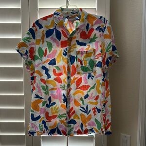 Show Me Your MuMu Red and Pink Button Down Shirt